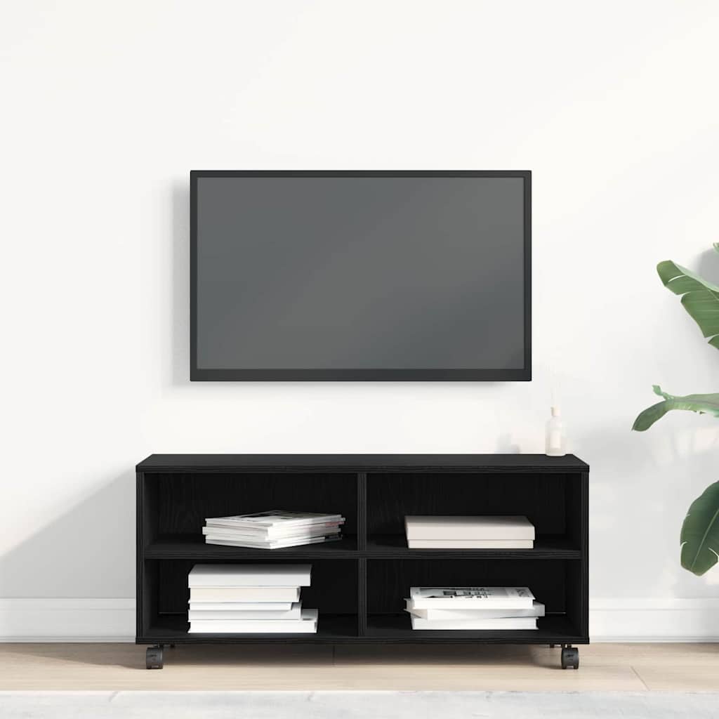 TV szekrény Fekete 90 x 35 x 40.5 cm Faanyag