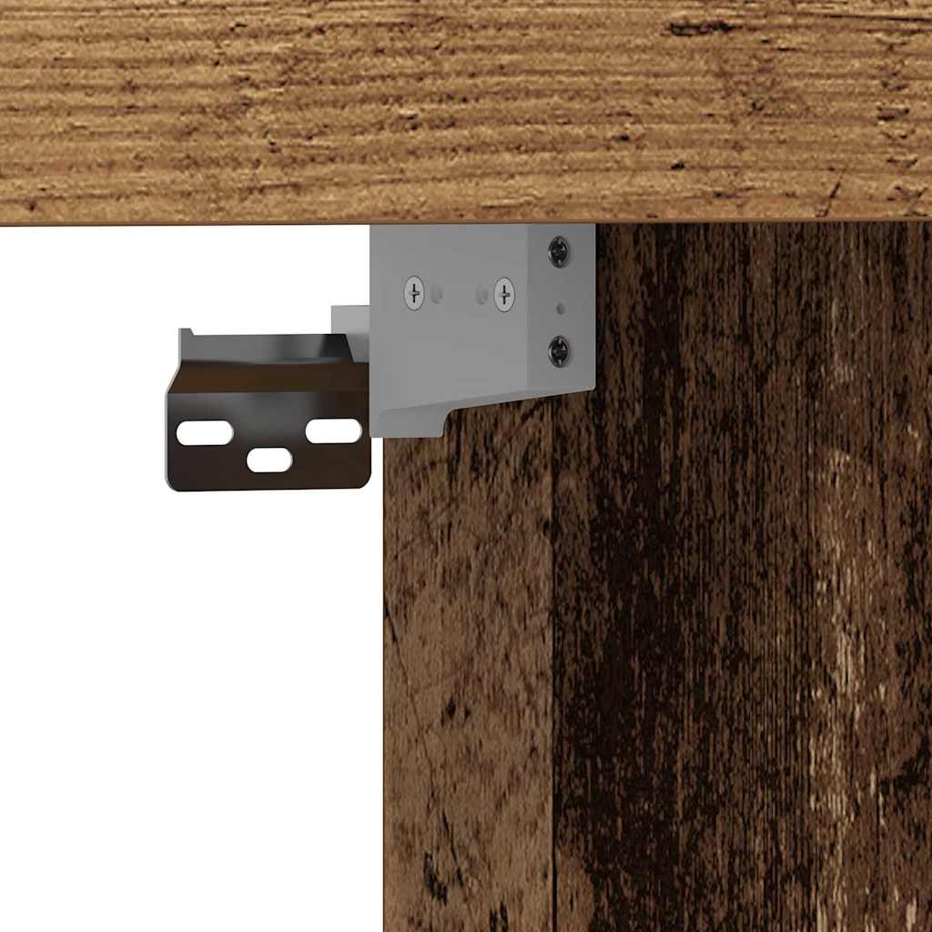 TV szekrény Falra szerelhető Régi fa 152 x 22 x 113 cm Faanyag