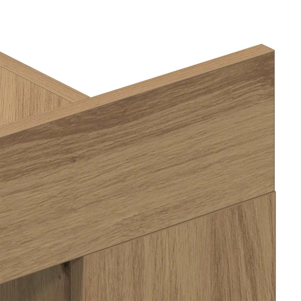 TV szekrény kézműves tölgy 152 x 22 x 113 cm Faanyag