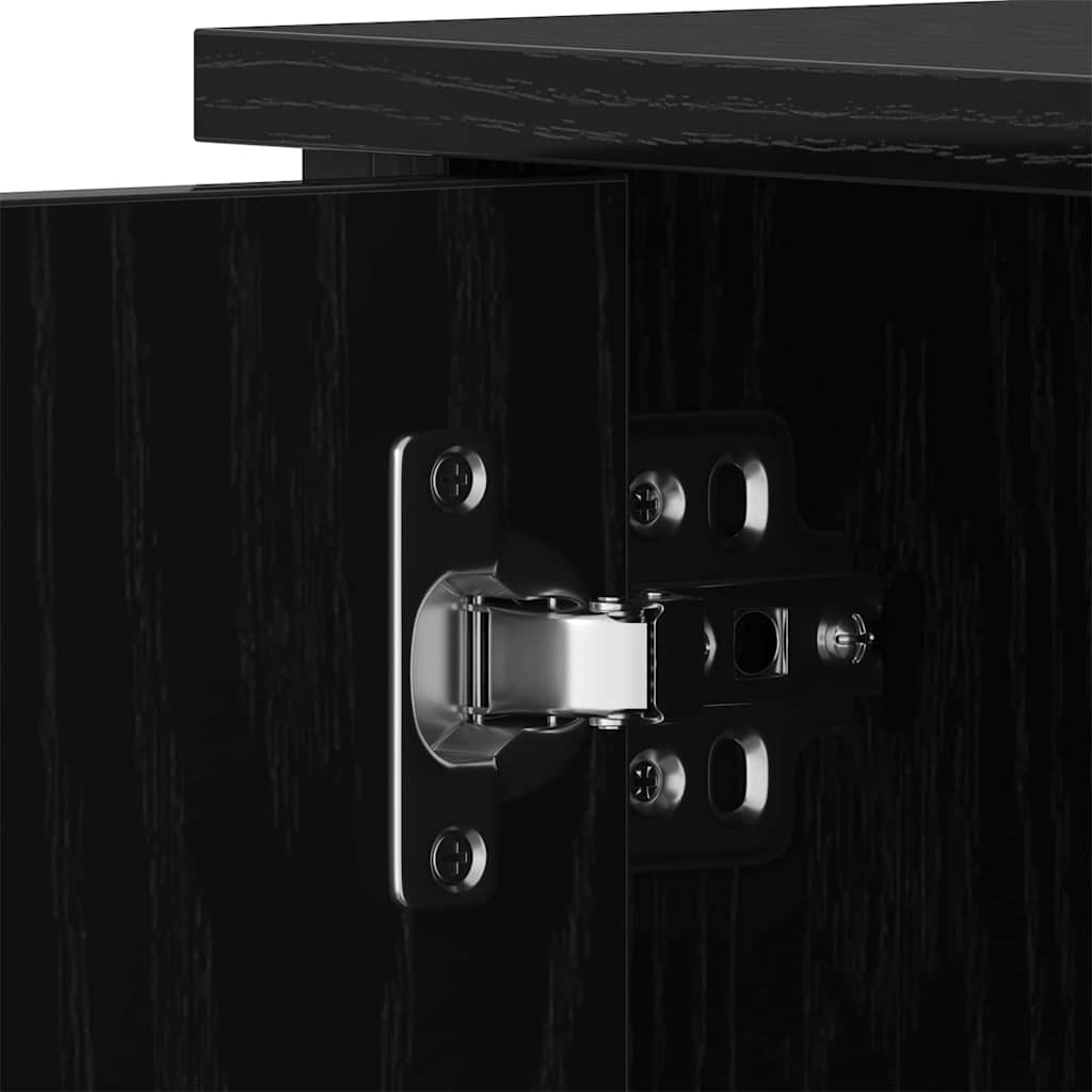 TV szekrény Musta tammi 80 x 40 x 50 cm Faanyag