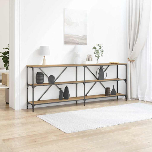 Konzolasztal polcokkal Egyéb kézműves tölgy 180 x 30 x 75 cm