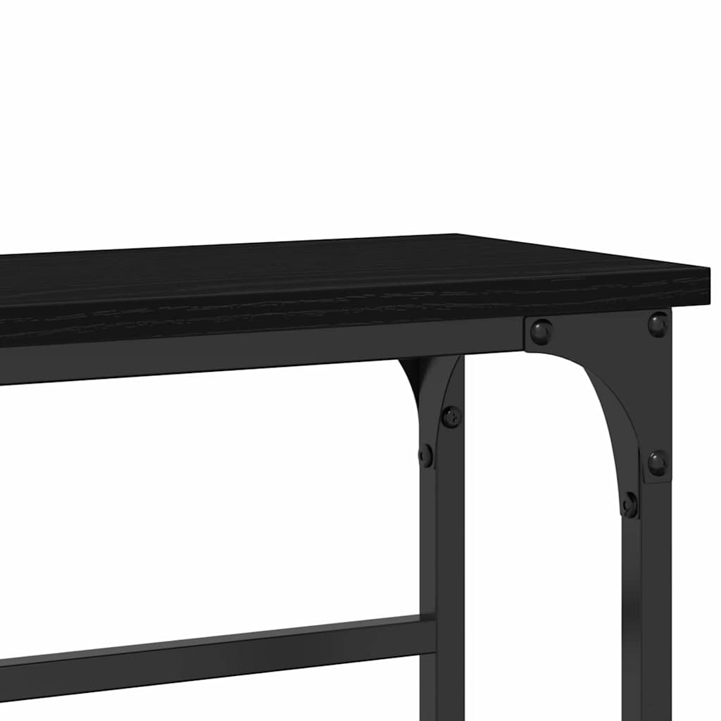Konzolasztal Musta tammi 75 x 19.5 x 75 cm Műgyantás fa és fém