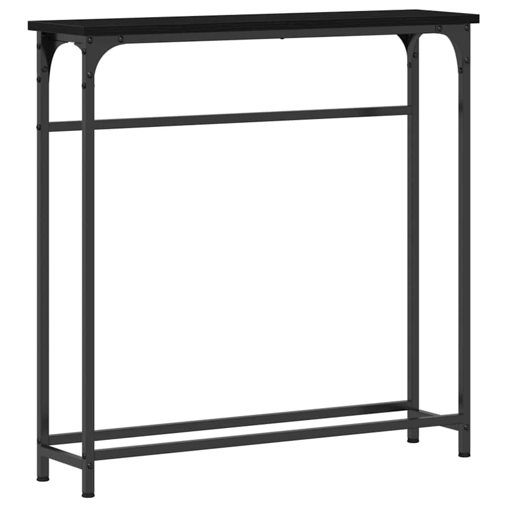 Konzolasztal Musta tammi 75 x 19.5 x 75 cm Műgyantás fa és fém