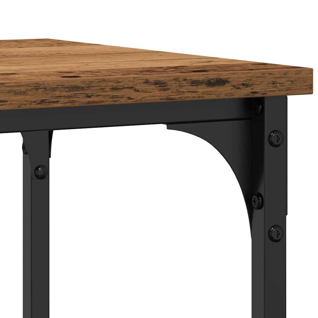 Konzolasztal Régi fa 100 x 35 x 75 cm Műgyantás fa és fém