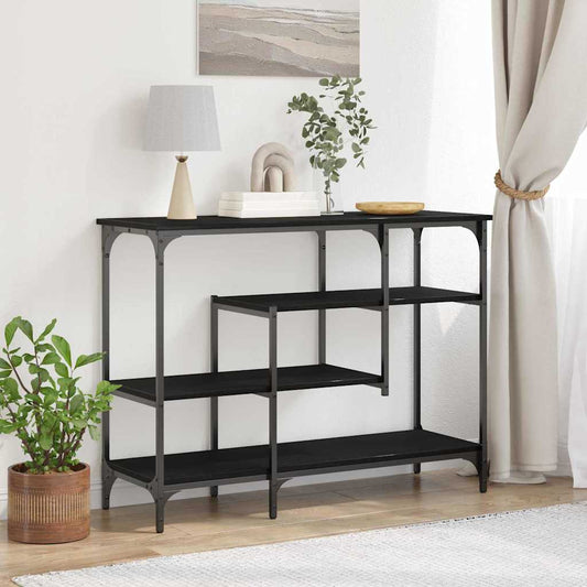 Konzolasztal Musta tammi 100 x 35 x 75 cm Műgyantás fa és fém