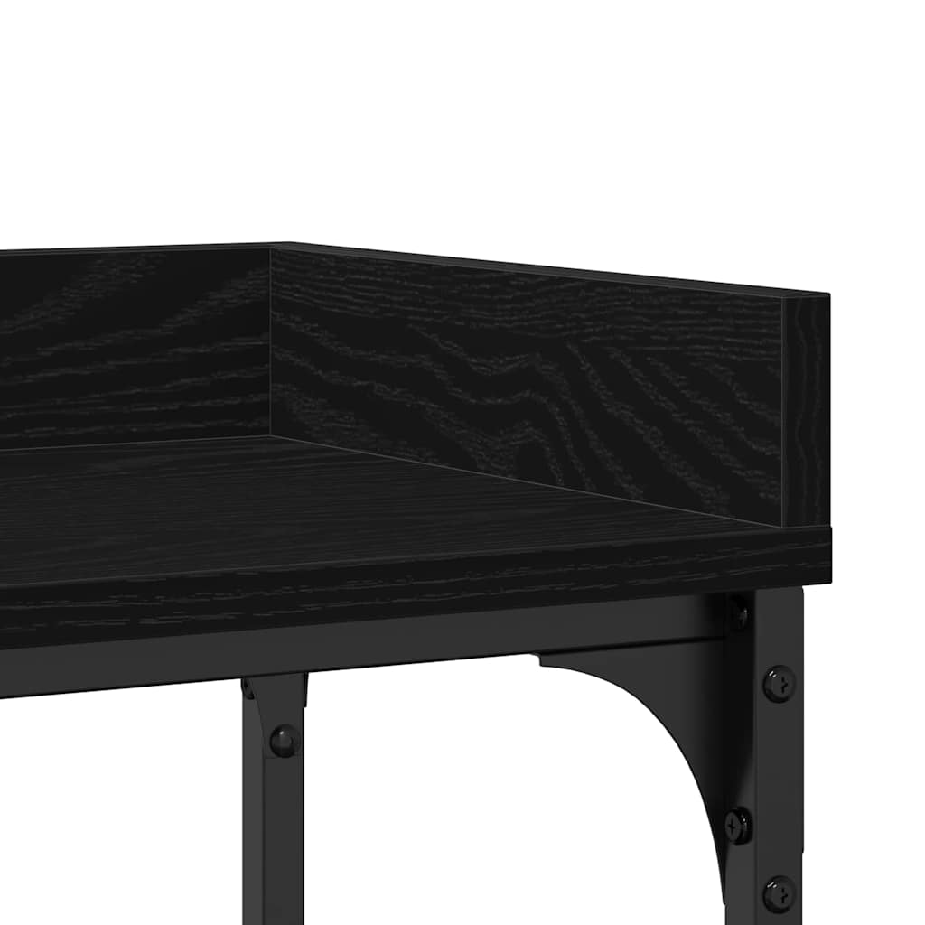 Konzolasztal Musta tammi 100 x 30 x 80 cm Műgyantás fa és fém