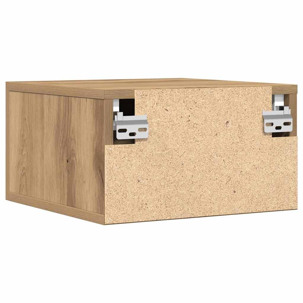 Éjjeliszekrény 2 pcs kézműves tölgy 35 x 35 x 20 cm Faanyag
