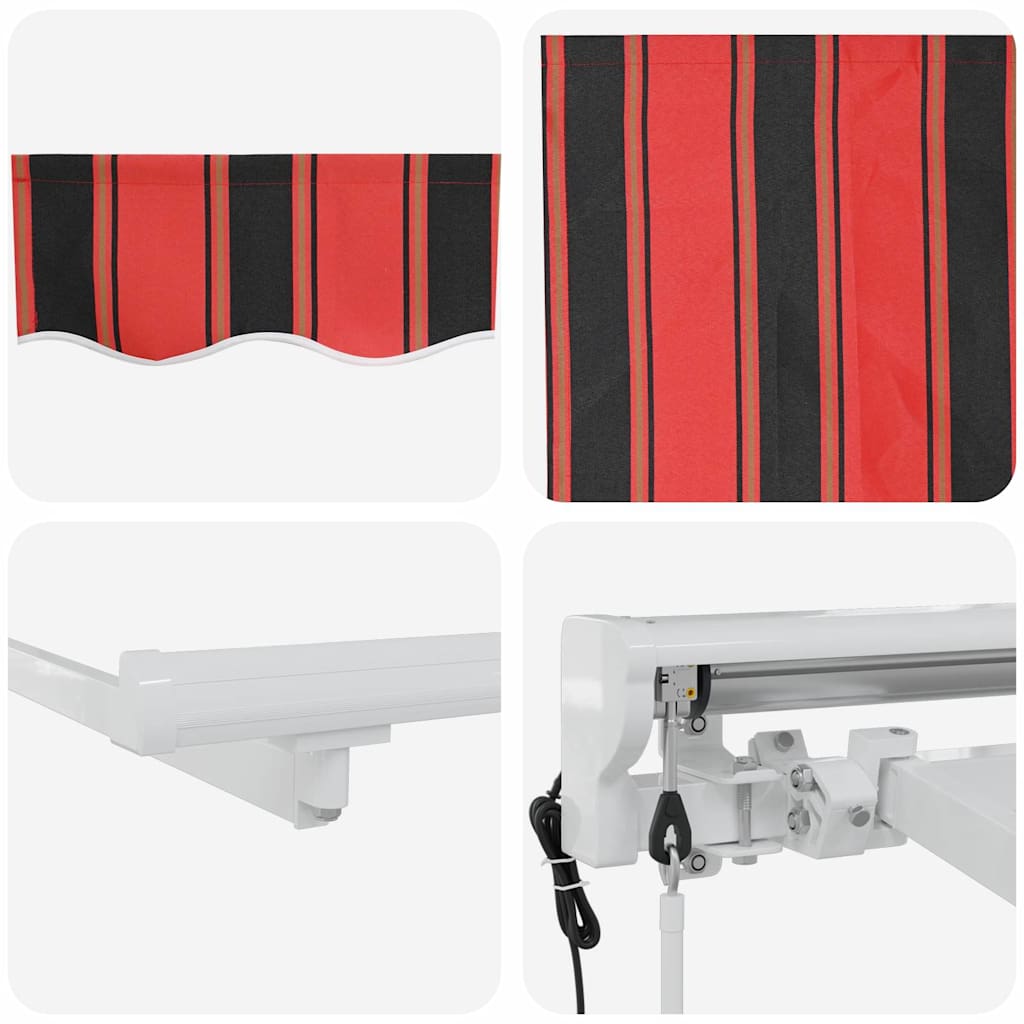 Behúzható napellenző Narancs és Fekete 350 x 200 cm