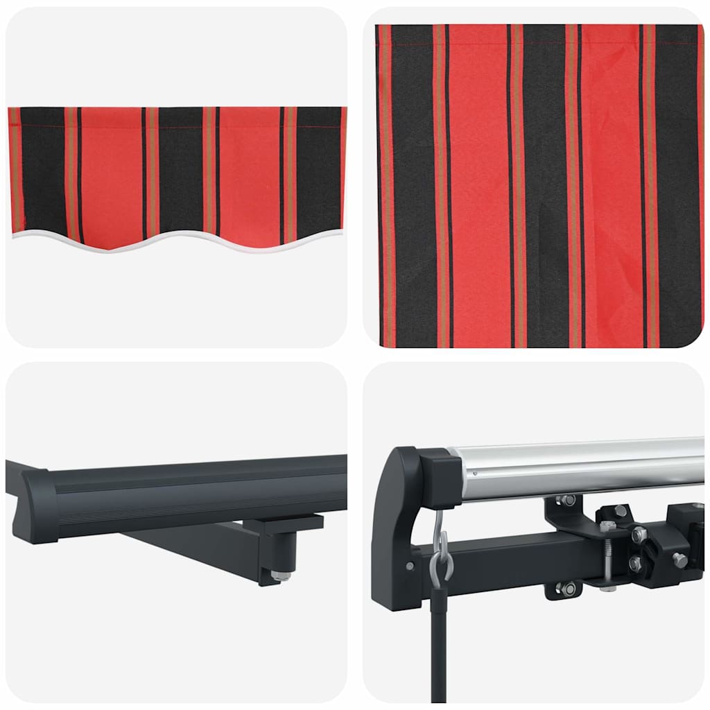 Behúzható napellenző Sokszínű 350 x 200 cm Pamut és Alumínium