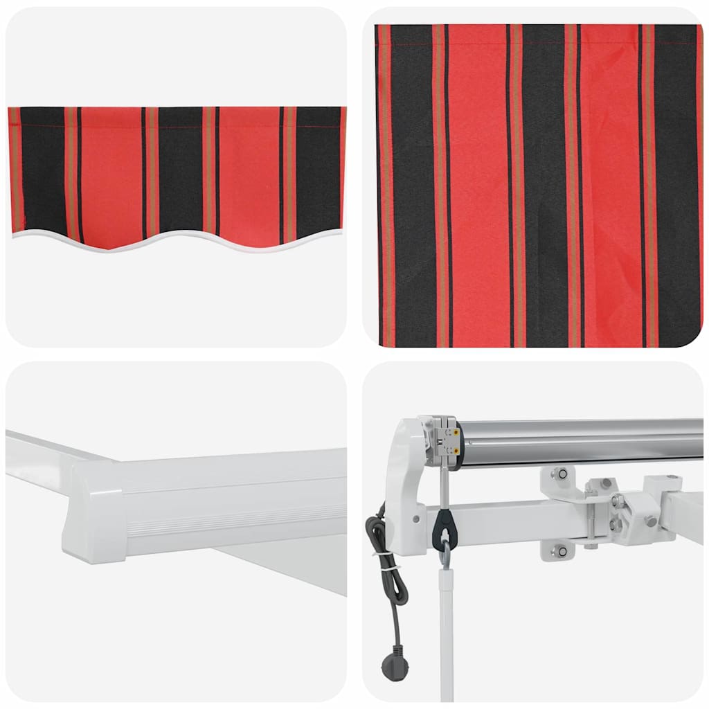 Behúzható napellenző Sokszínű 350 x 200 cm Pamut és Alumínium