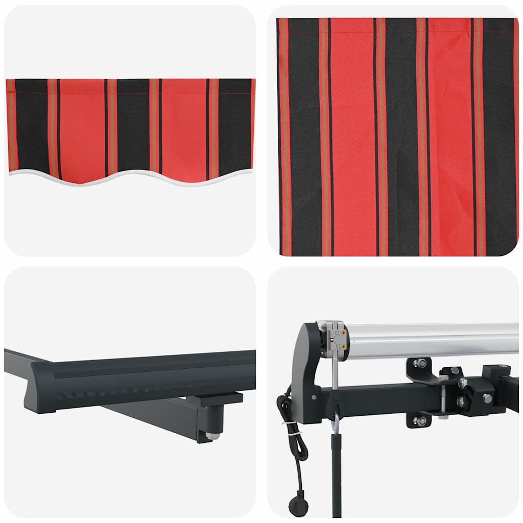 Behúzható napellenző Sokszínű 350 x 200 cm Pamut és Alumínium