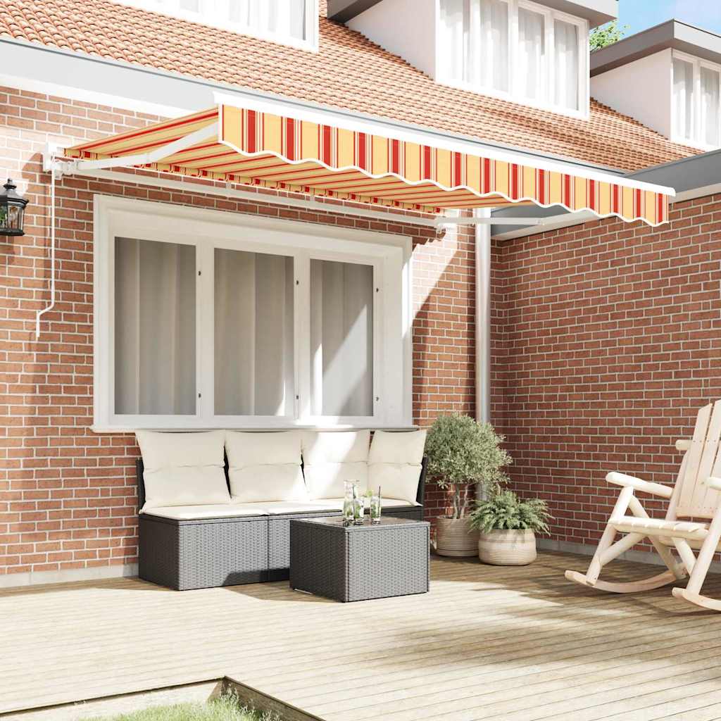 Behúzható napellenző Sokszínű 350 x 200 cm Poliészter és fém