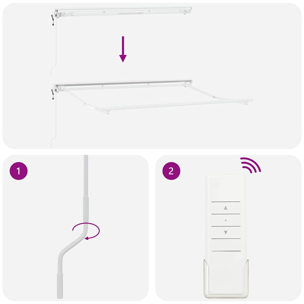 Behúzható napellenző Sokszínű 350 x 200 cm Poliészter és fém