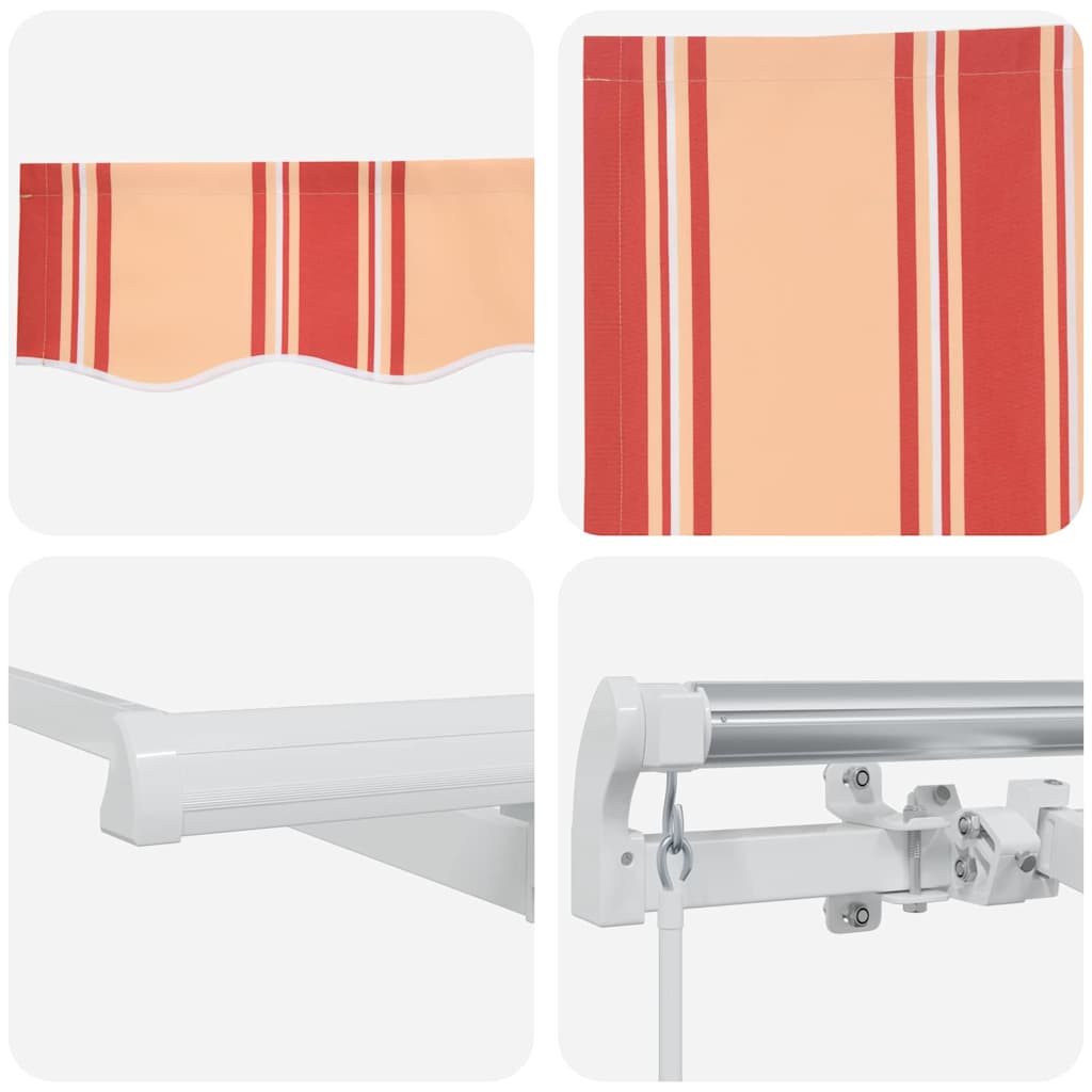 Behúzható napellenző Sokszínű 350 x 200 cm Pamut és Alumínium