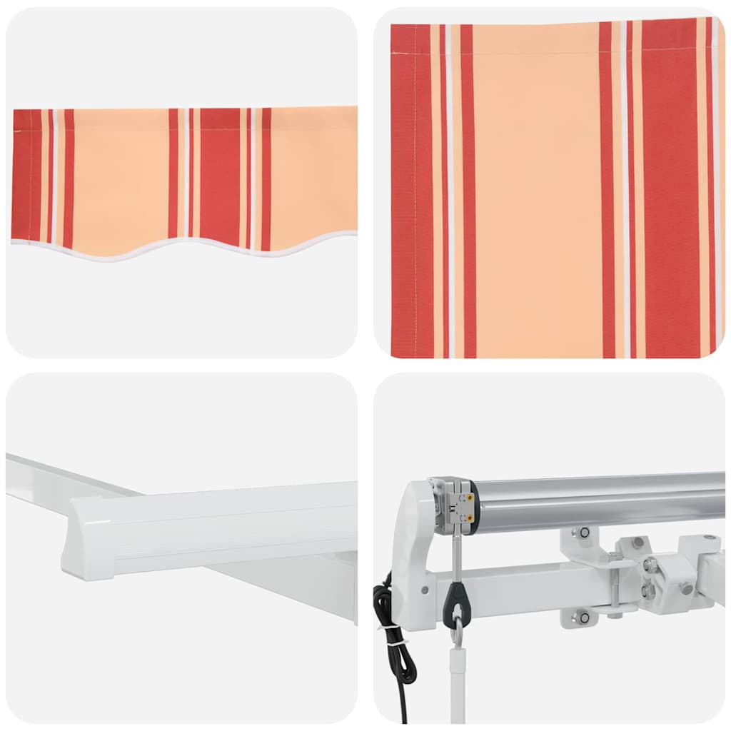 Behúzható napellenző Sokszínű 350 x 200 cm Pamut és Alumínium