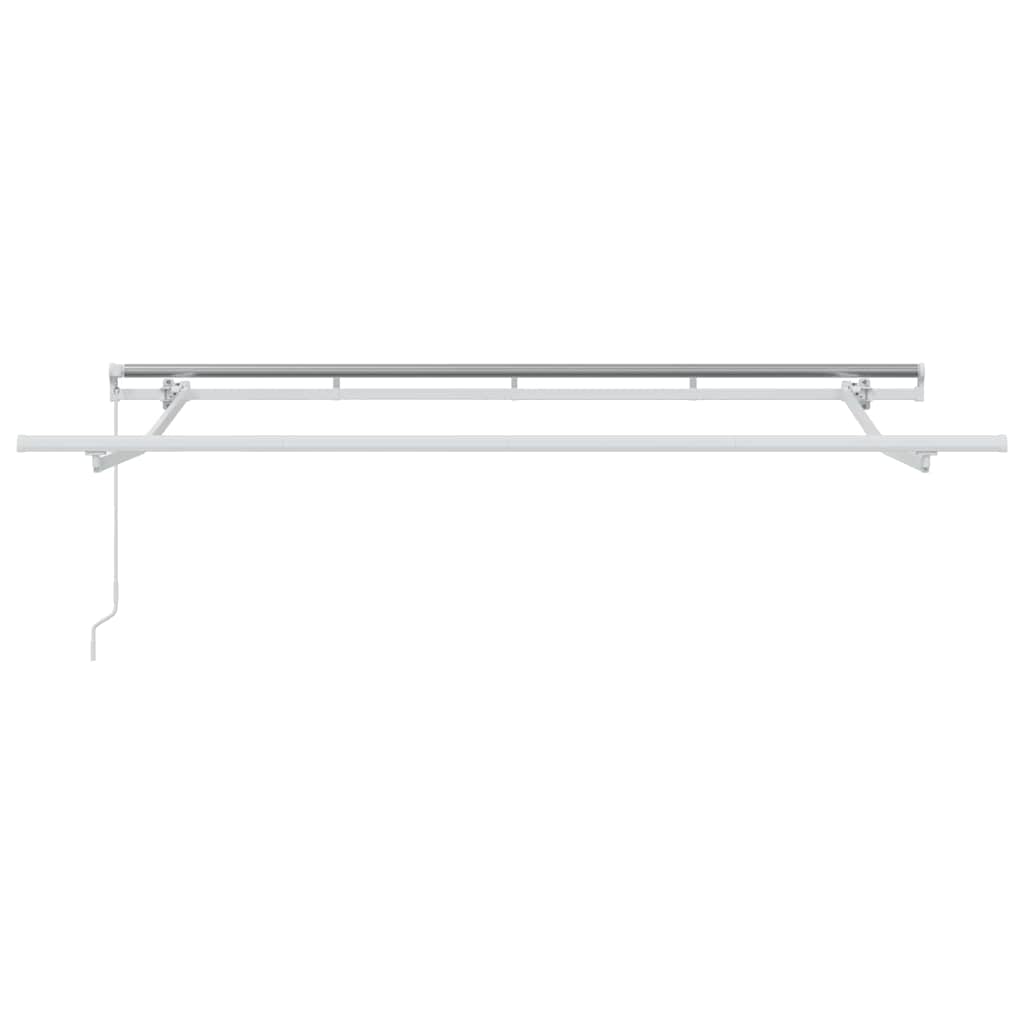 Behúzható napellenző Piros 350 x 200 cm Pamut és Alumínium