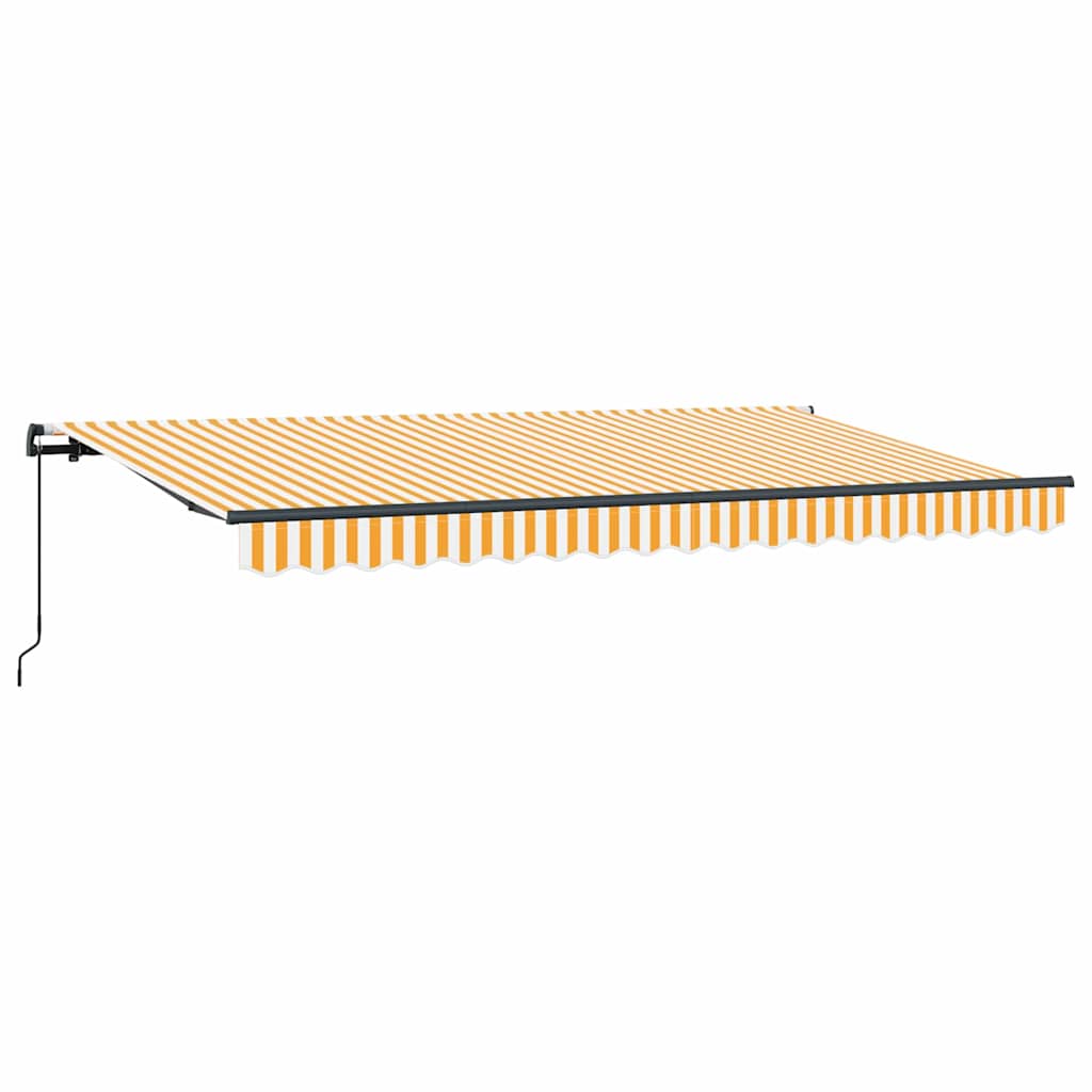 Behúzható napellenző Sárga és Fehér 400 x 200 cm