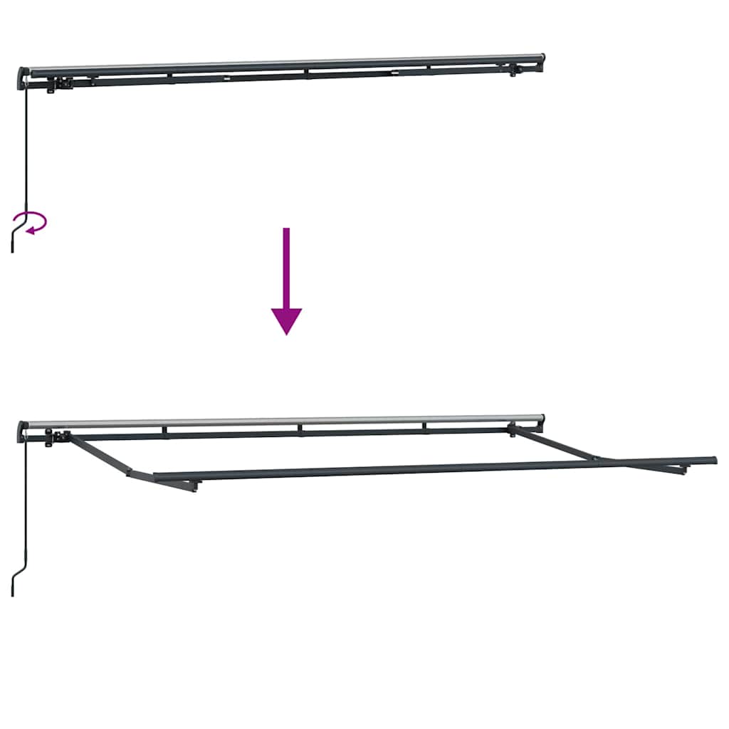 Behúzható napellenző Sárga és Fehér 400 x 200 cm