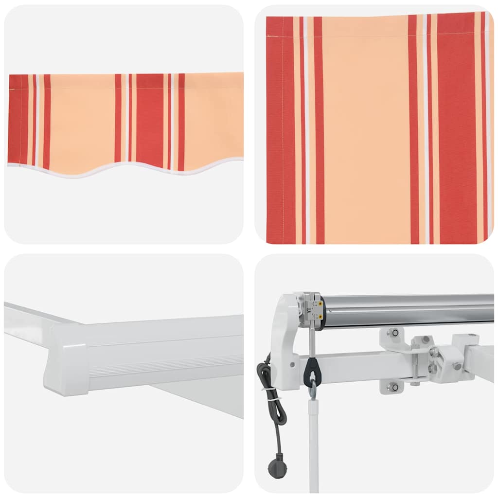 Behúzható napellenző Sokszínű 400 x 200 cm Pamut és Alumínium