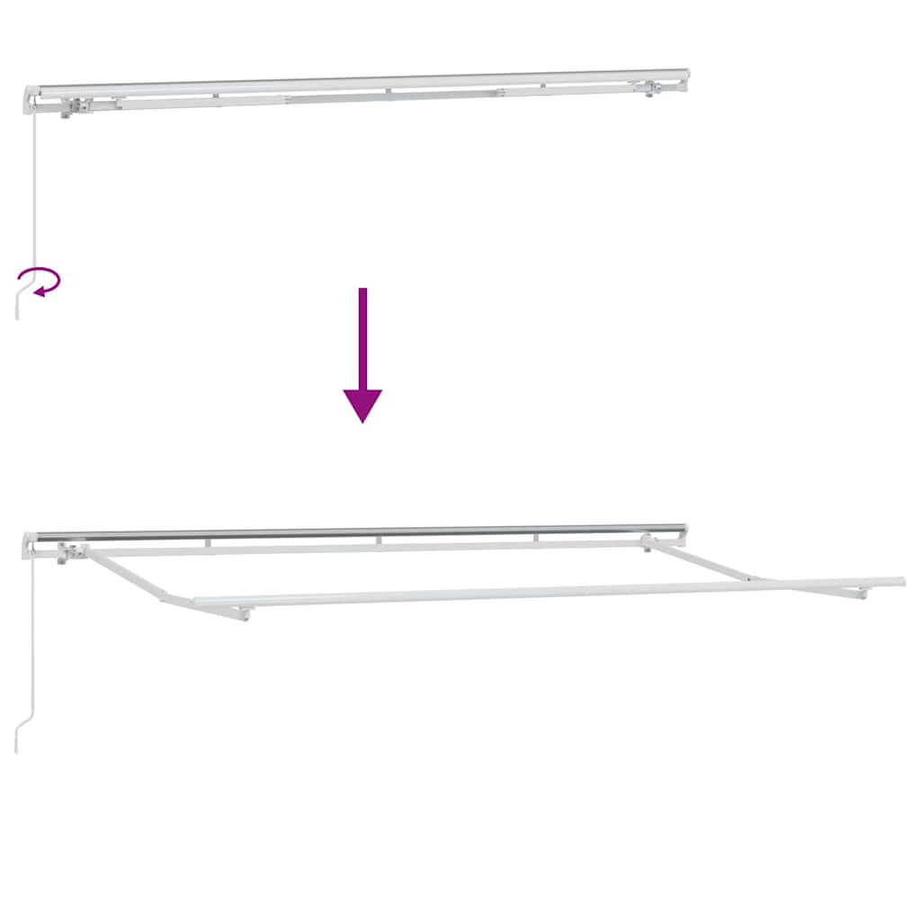 Behúzható napellenző Sokszínű 400 x 200 cm Pamut és Alumínium