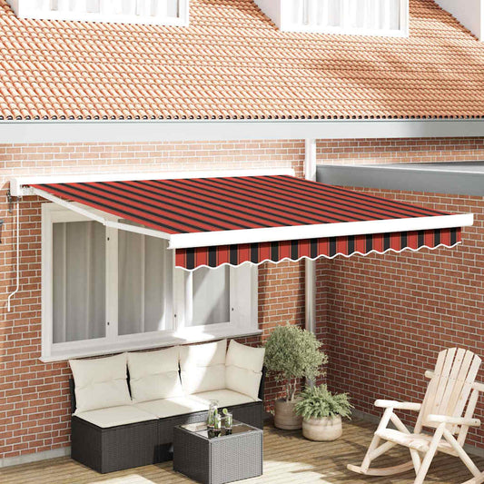 Behúzható napellenző narancssárga és barna 300 x 250 cm