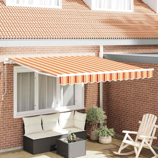 Behúzható napellenző Csíkos Sárga és narancs 300 x 250 cm