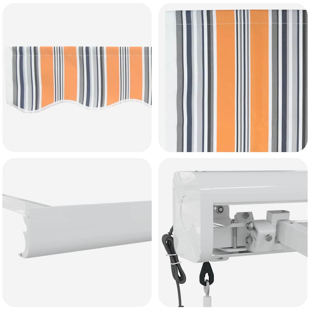 Behúzható napellenző Sokszínű 300 x 250 cm Szövet, Fém