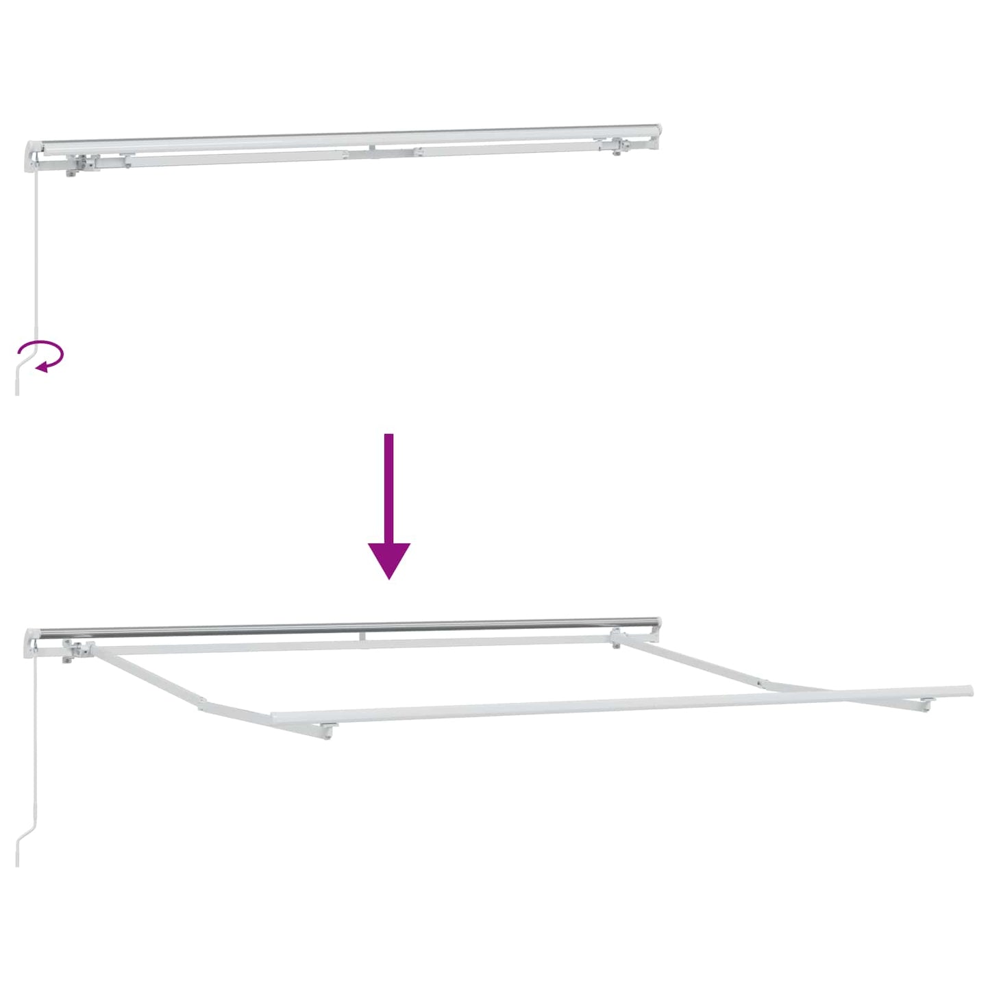 Napernyő Bézs 3 x 2,5 m Poliészter és fém