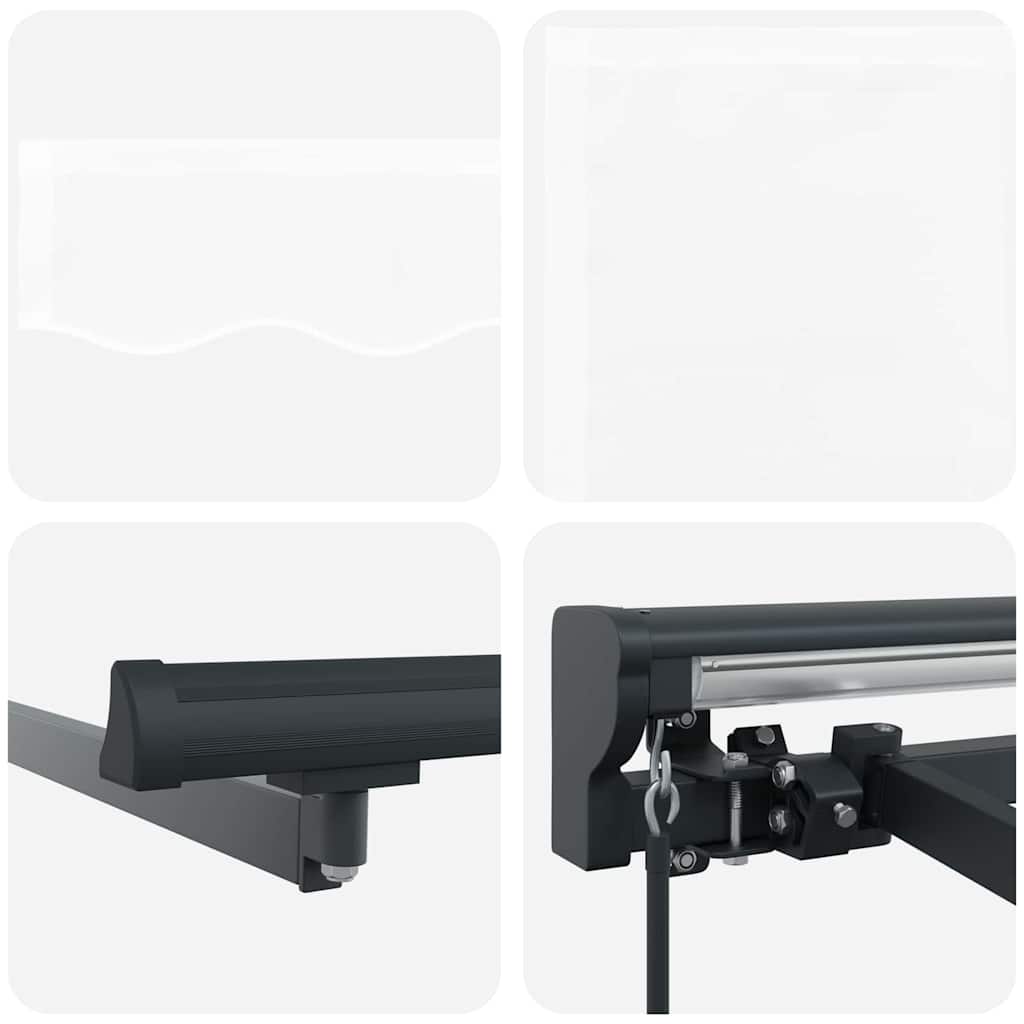 Behúzható napellenző Fehér 300 x 250 cm Poliészter és fém