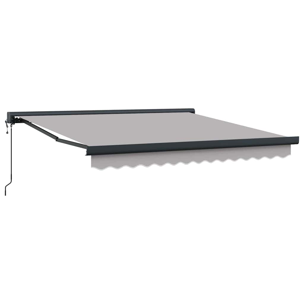 Behúzható napellenző Világosszürke 300 x 250 cm Szövet, Fém