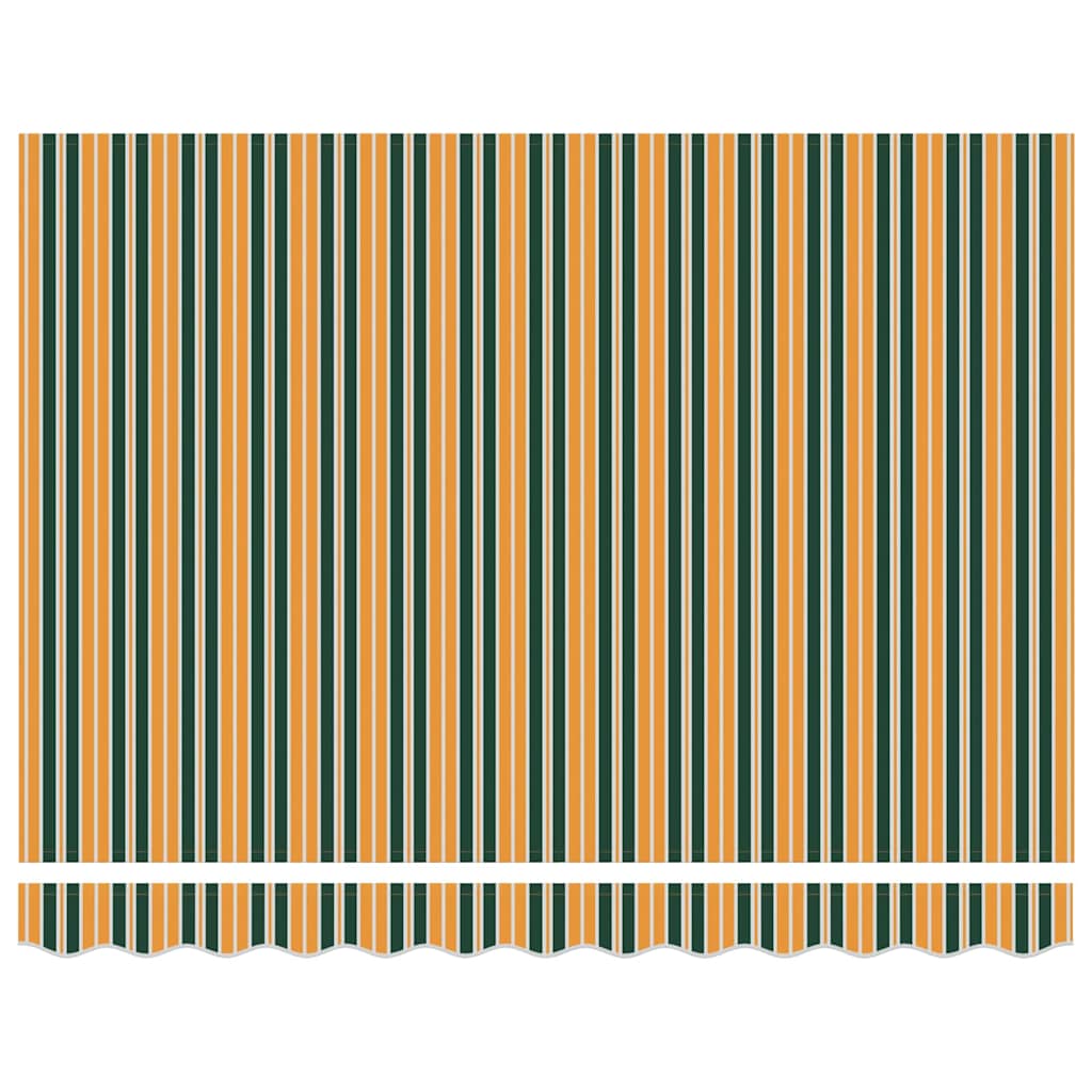 Behúzható napellenző Zöld és Sárga 300 x 250 cm