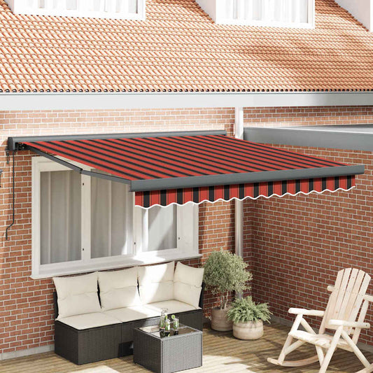 Behúzható napellenző narancssárga és barna 350 x 250 cm