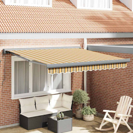 Behúzható napellenző Sokszínű 350 x 250 cm Szövet, Fém