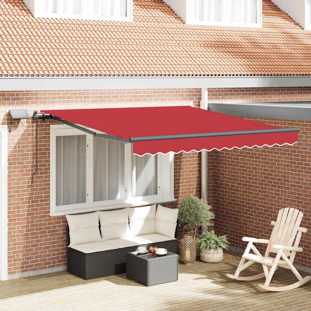 Behúzható napellenző Piros 350 x 250 cm szövet