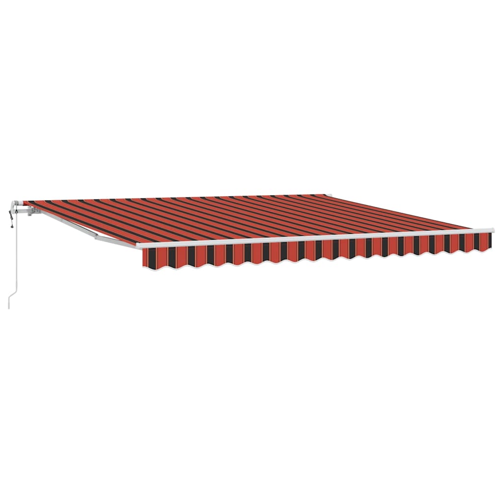 Behúzható napellenző 400 × 300 cm narancssárga és barna