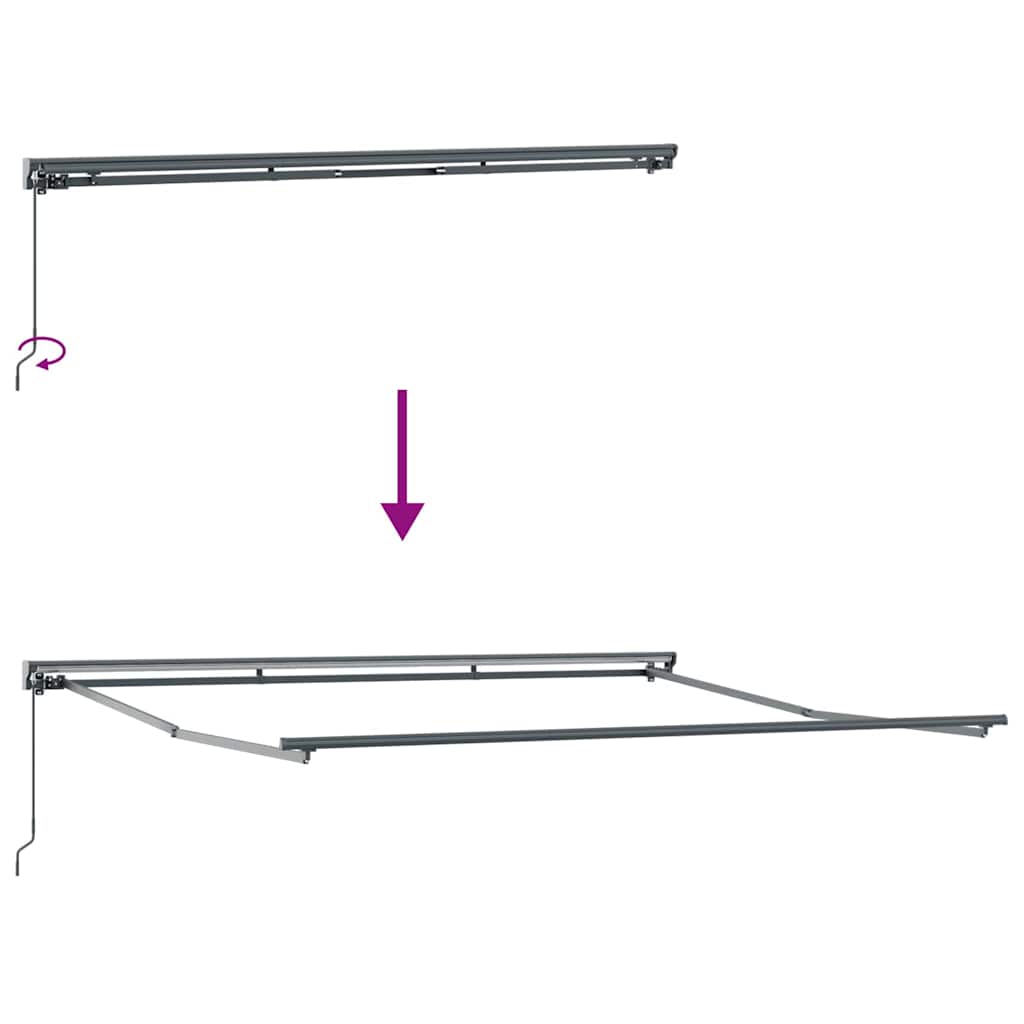 Behúzható napellenző Narancs és Barna 400x300 cm szövet