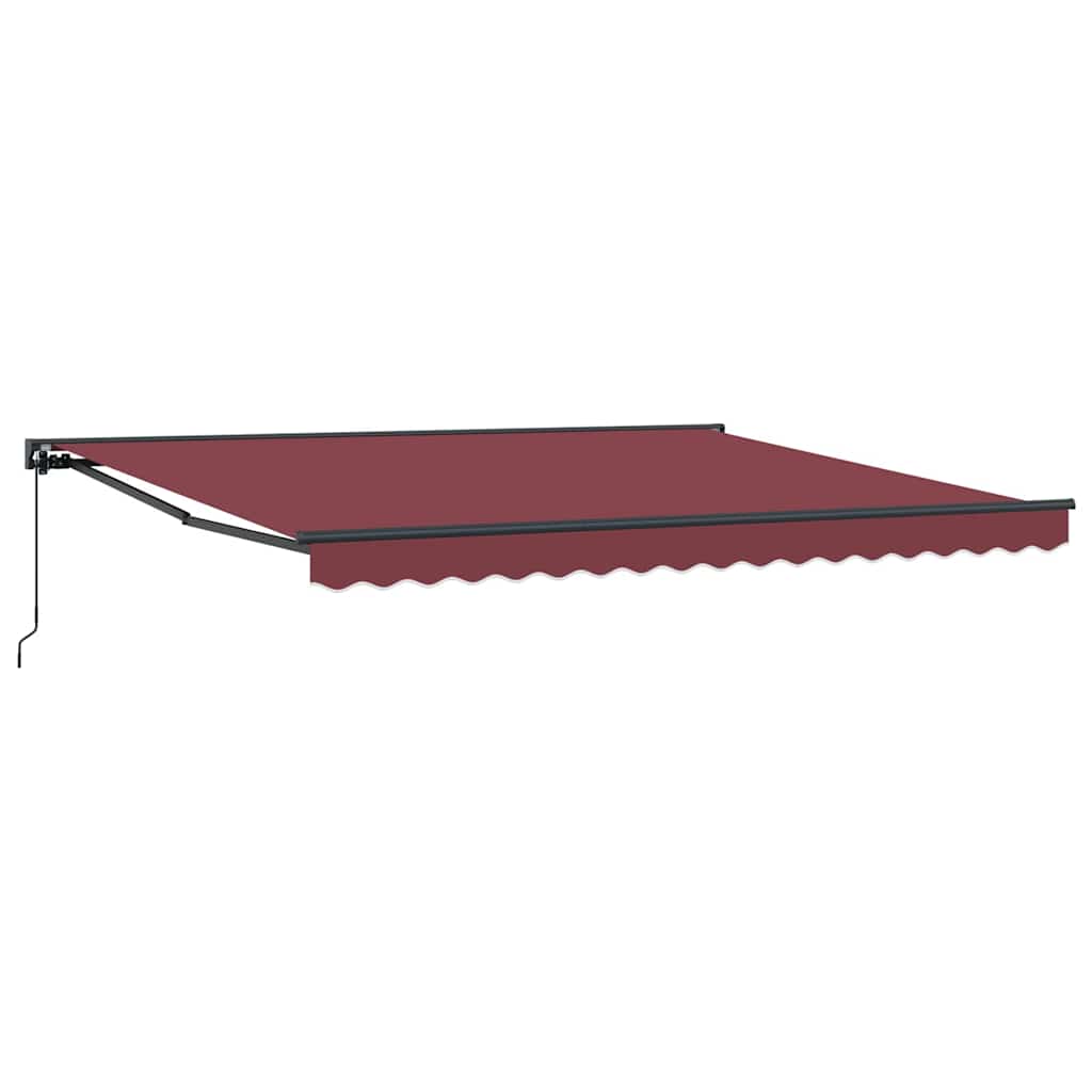 Behúzható napellenző Burgundi Vörös 400x300 cm szövet