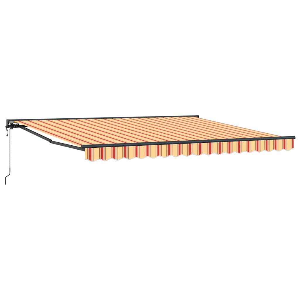 Behúzható napellenző Sárga és narancs 400x300 cm szövet