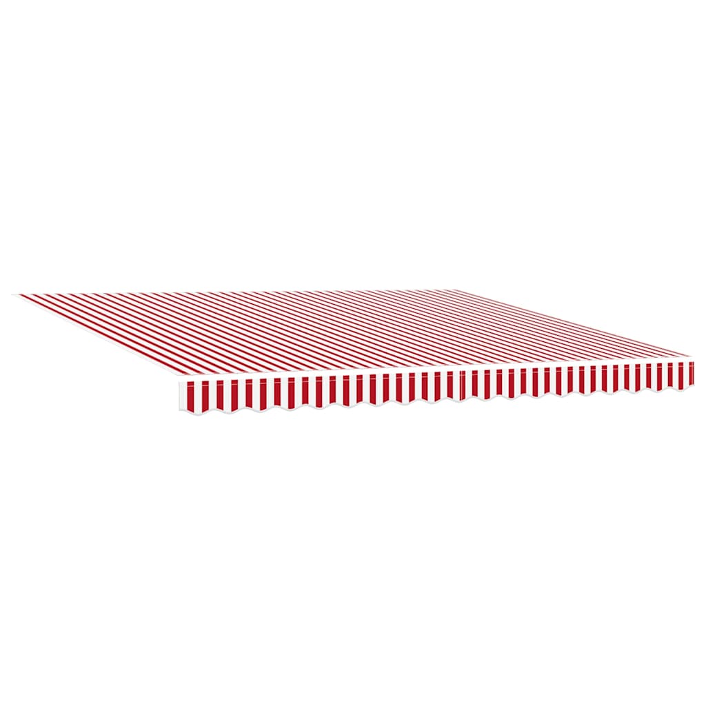 Behúzható napellenző Piros és fehér csíkos 400x300 cm szövet