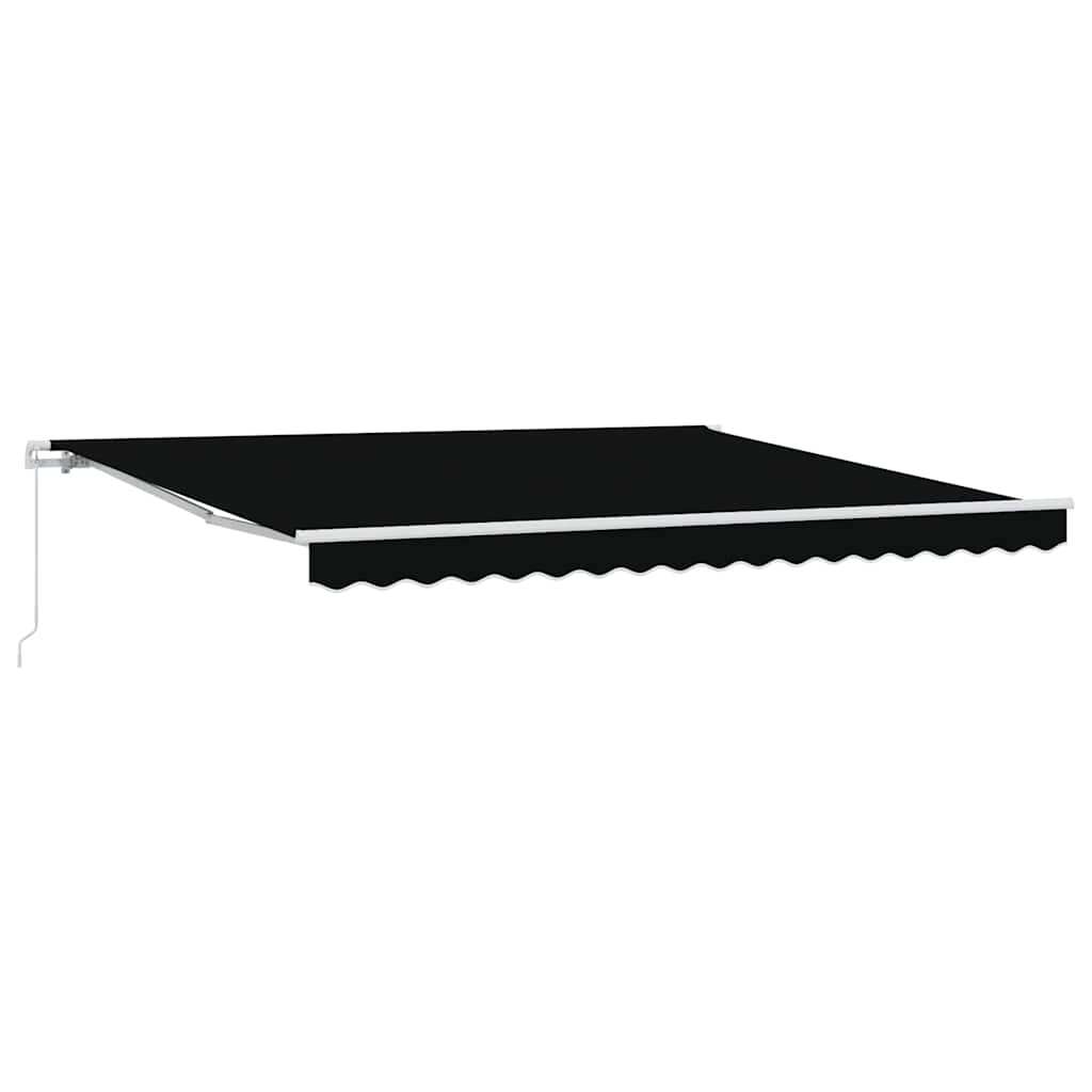 Behúzható napellenző Fekete 400 × 300 cm Poliészter
