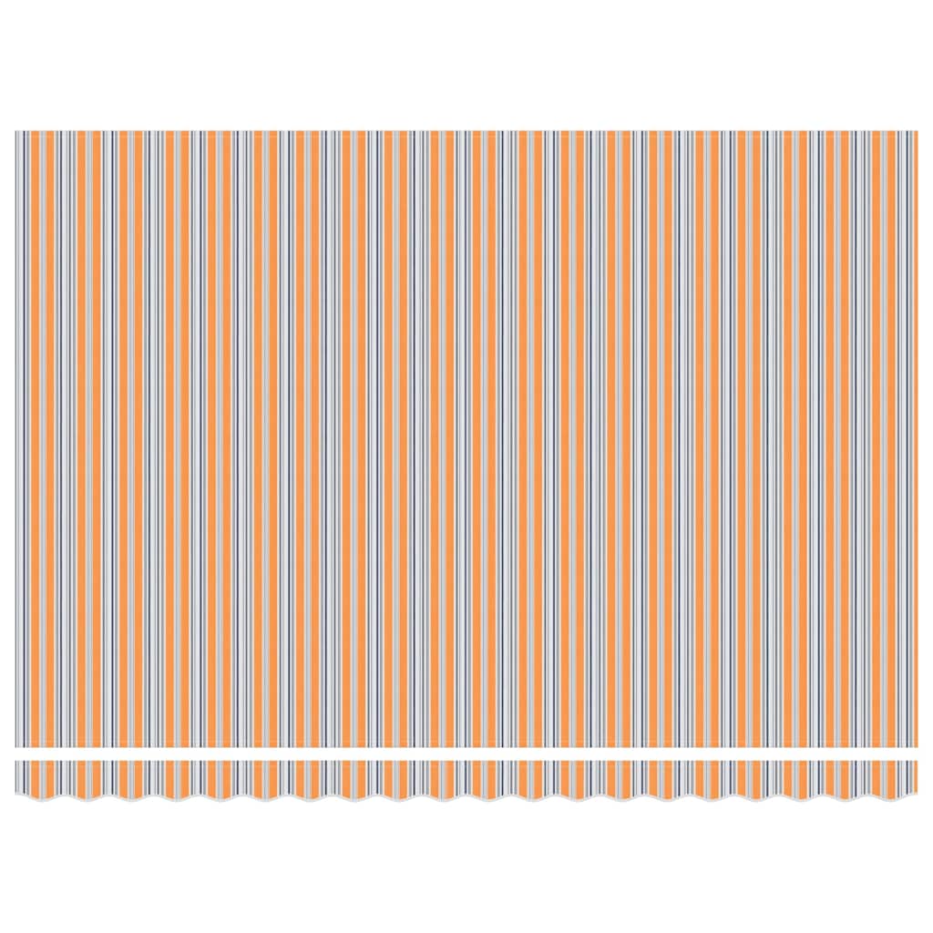 Behúzható napellenző Kék és Narancs 450 × 300 cm