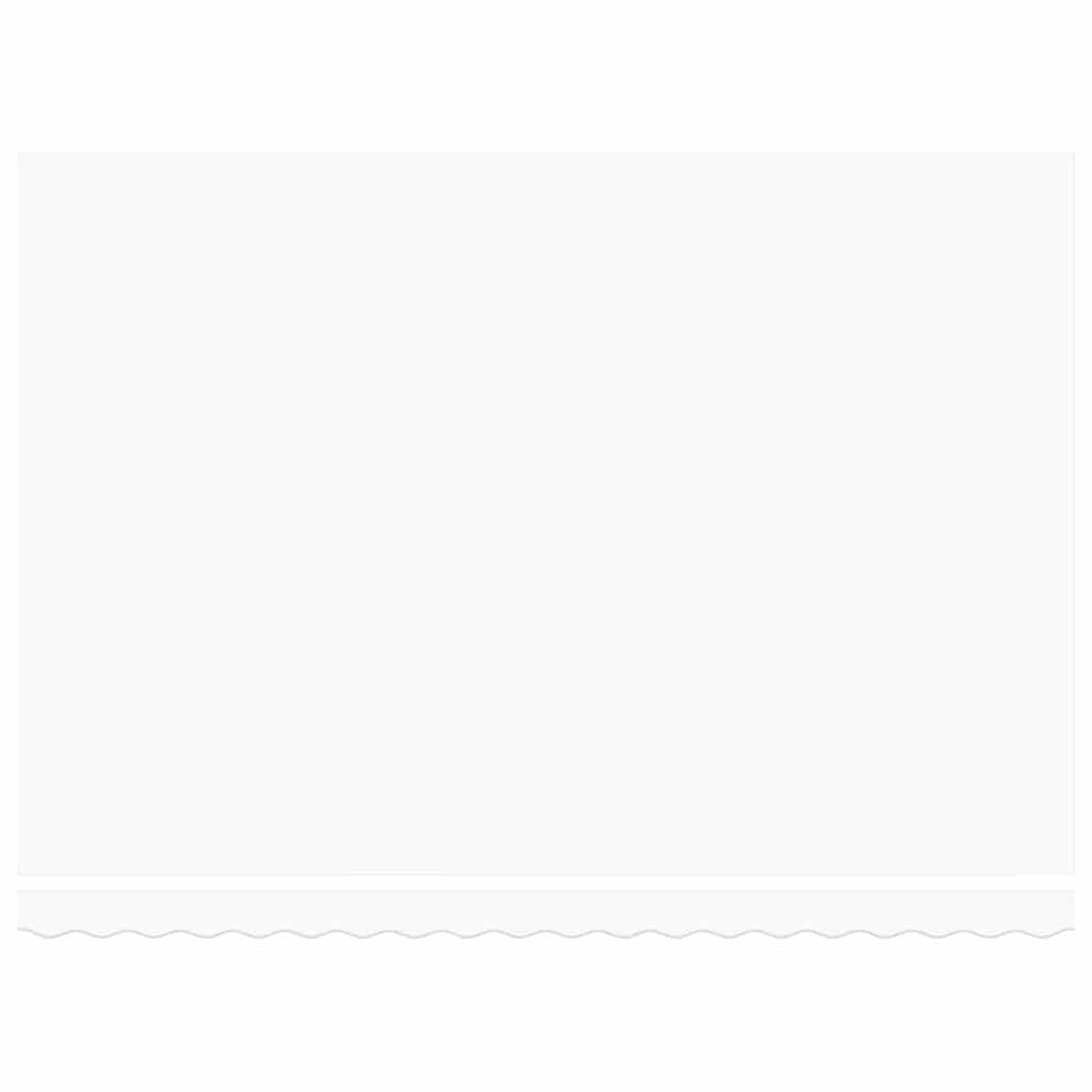 Behúzható napellenző Fehér 450 × 300 cm Poliészter és fém