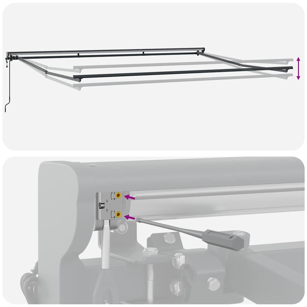 Behúzható napellenző Fehér 450 × 300 cm Poliészter és fém
