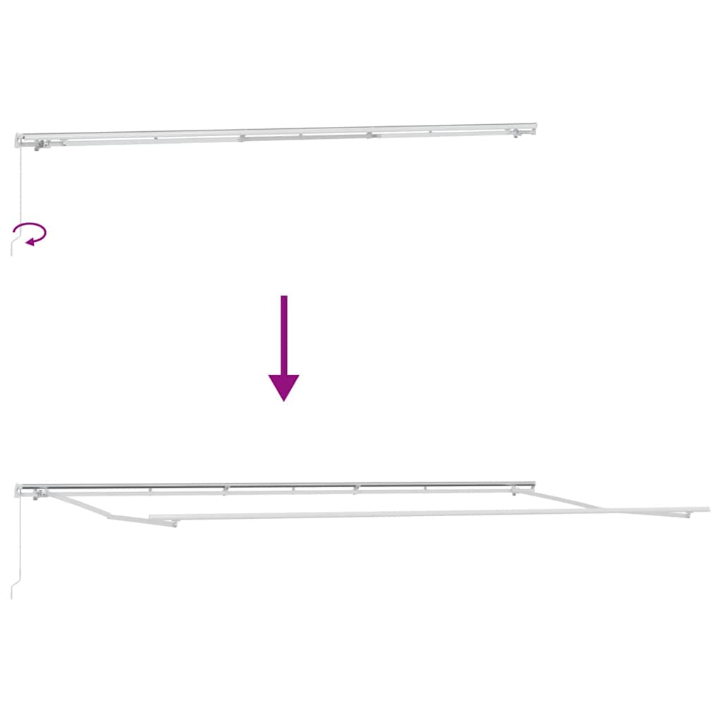 Behúzható napellenző Zöld és Sárga 600 × 300 cm Poliészter, Fém