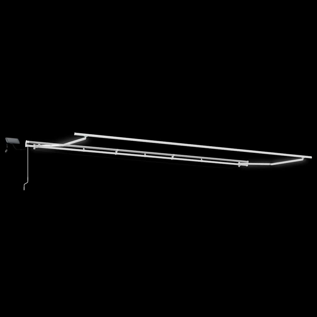 Behúzható napellenző Zöld és sárga 600 × 300 cm Szövet és Acél