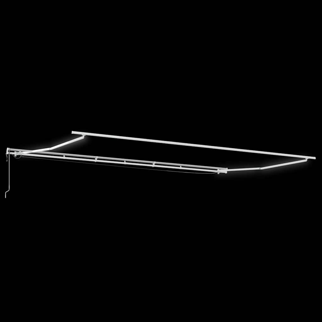 Behúzható napellenző Zöld és Sárga 600 × 300 cm Szövet és Fém