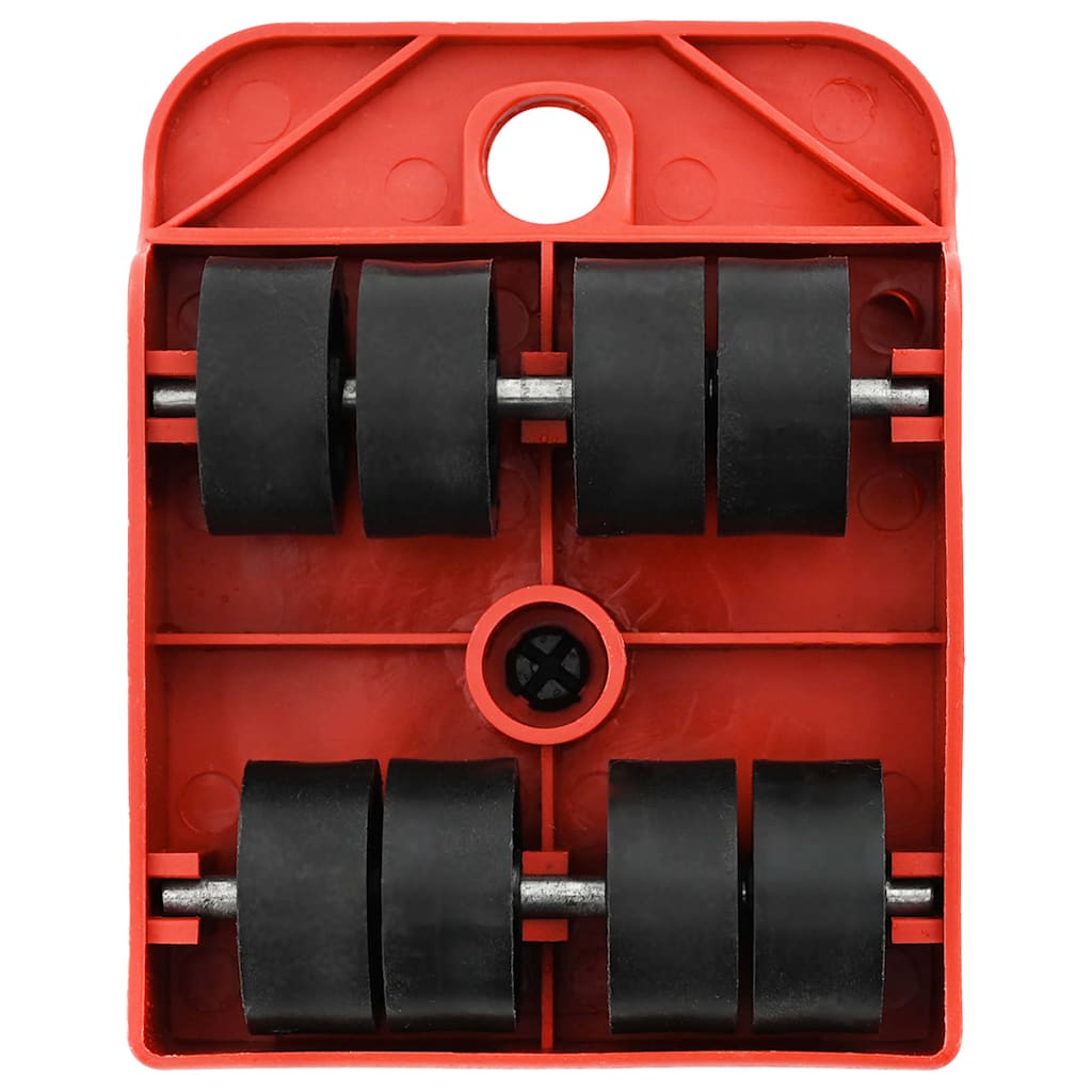 8 db piros bútorgörgő emelőkkel 9,8 x 7,5 x 3 cm 150 kg