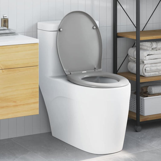 Gyorsan Levehető WC Ülőke Szürke 44.8 x 37.3 x 4.2 cm Duroplast