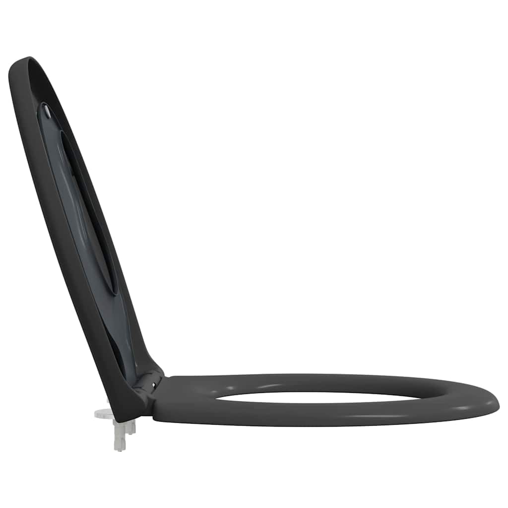 Gyorsan Levehető WC Ülőke Antracit 44.5 x 37.3 x 4.3 cm