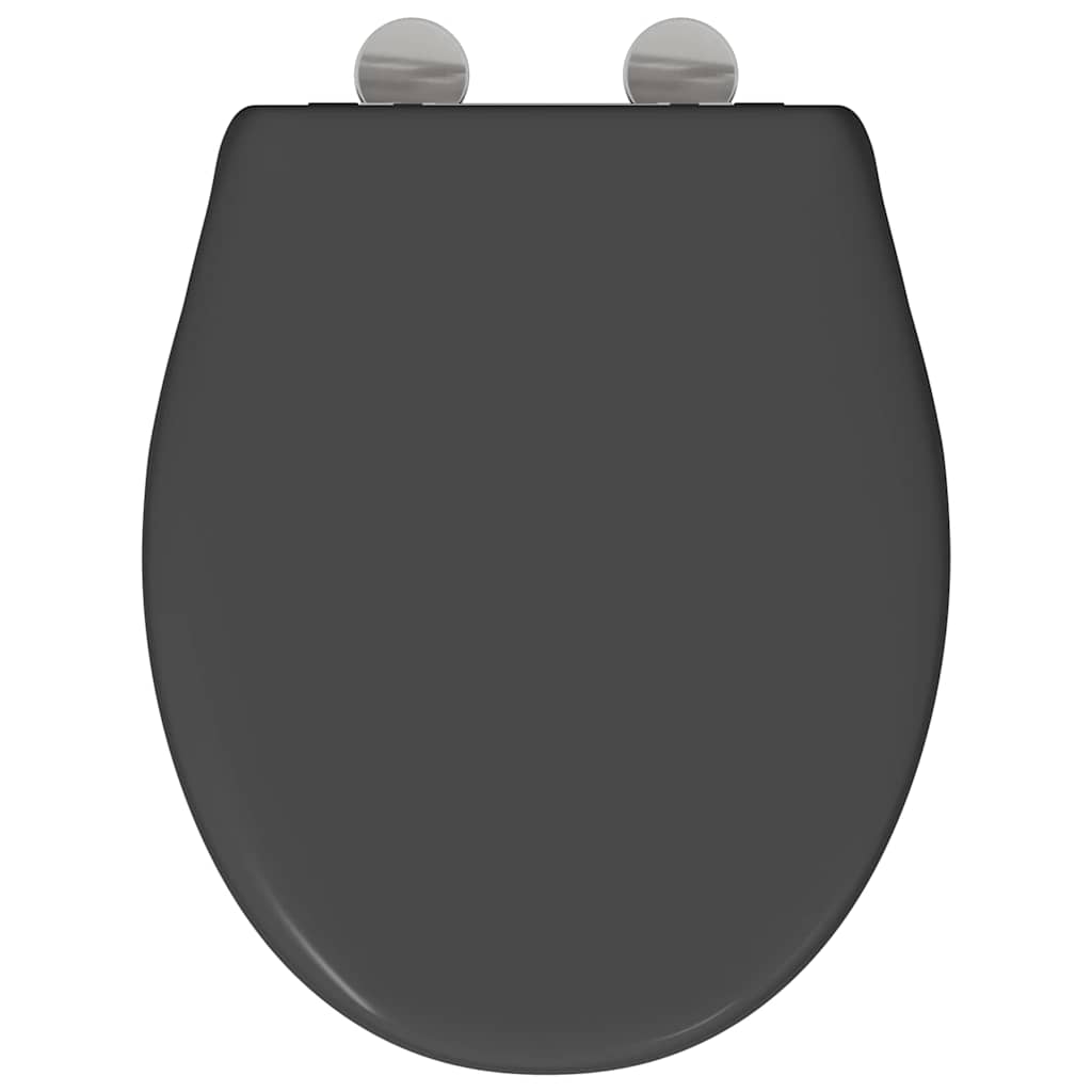 Gyorsan Levehető WC Ülőke Antracit 44.5 x 37.3 x 4.3 cm